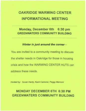 Warming Center Community Meeting