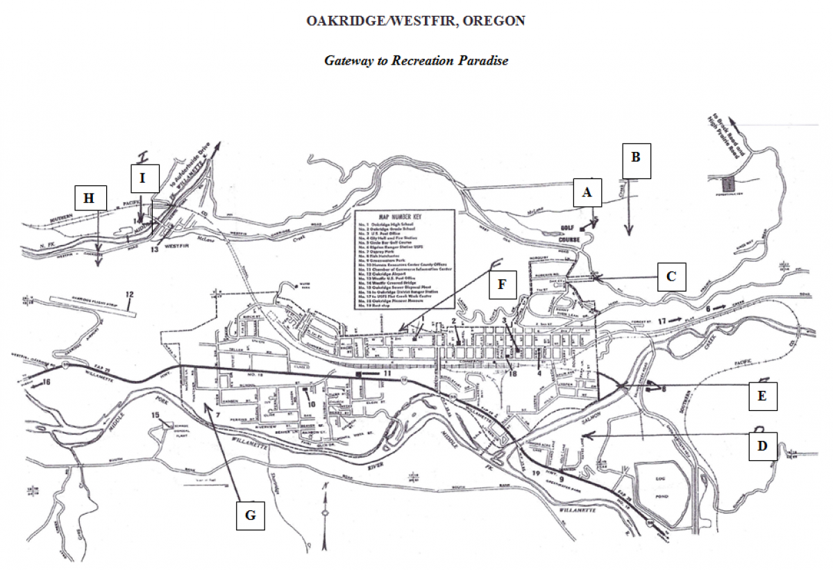 Oakridge Westfir Subdivision Map