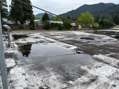 Puddled water on WAC roof